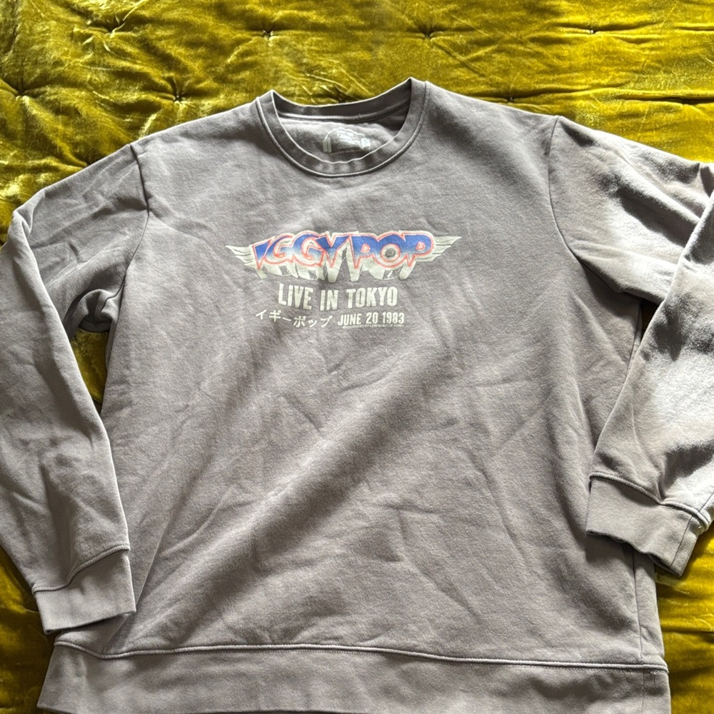 Iggy Pop sweatshirt - Live in Tokyo Lee XL punk